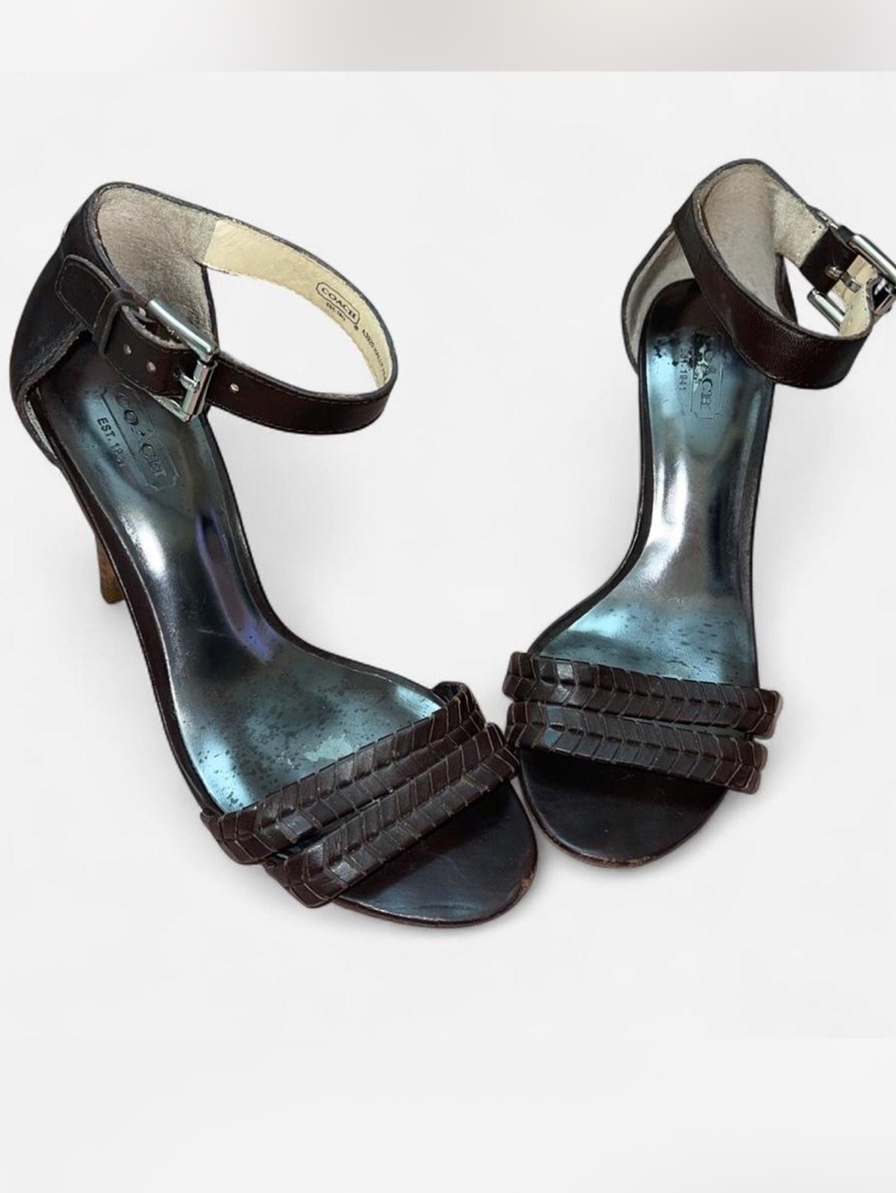 Coach Y2K brown leather heels - Picture 4 of 7